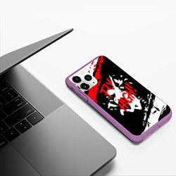 Чехол iPhone 11 Pro матовый FLY HIGH! Haikyu!!, цвет: 3D-фиолетовый — фото 2