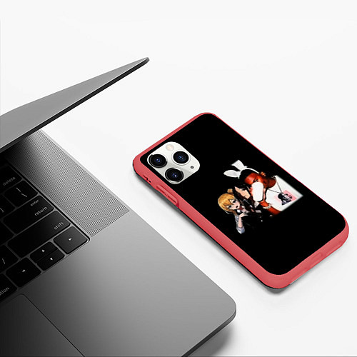 Чехол iPhone 11 Pro матовый Gangsta kaguya / 3D-Красный – фото 3