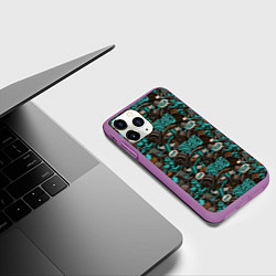 Чехол iPhone 11 Pro матовый Тренировка с Железом, цвет: 3D-фиолетовый — фото 2