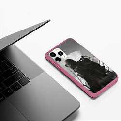 Чехол iPhone 11 Pro матовый STALKER 2 Gray, цвет: 3D-малиновый — фото 2