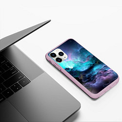 Чехол iPhone 11 Pro матовый Космическое море, цвет: 3D-розовый — фото 2