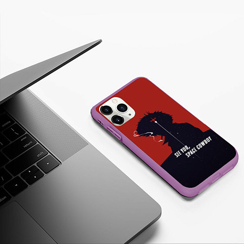 Чехол iPhone 11 Pro матовый Cowboy Bebop - Spike / 3D-Фиолетовый – фото 3