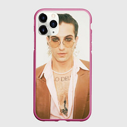 Чехол iPhone 11 Pro матовый Maneskin, цвет: 3D-малиновый