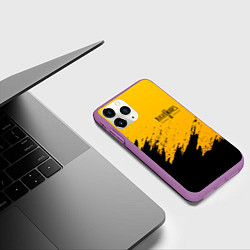 Чехол iPhone 11 Pro матовый LITTLE NIGHTMARES БРЫЗГИ, цвет: 3D-фиолетовый — фото 2
