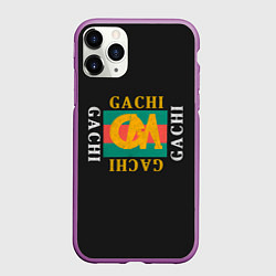 Чехол iPhone 11 Pro матовый ГачиМучи, цвет: 3D-фиолетовый
