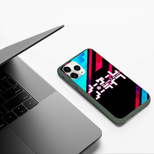 Чехол iPhone 11 Pro матовый NO GAME NO LIFE LOGO / 3D-Темно-зеленый – фото 3