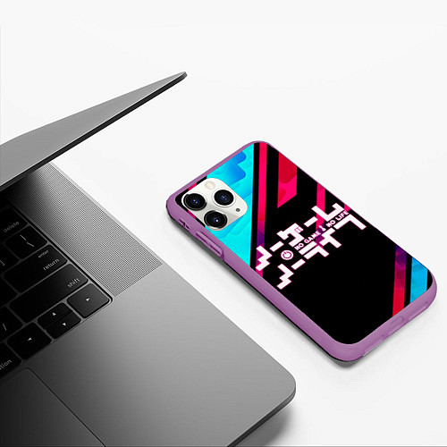 Чехол iPhone 11 Pro матовый NO GAME NO LIFE LOGO / 3D-Фиолетовый – фото 3