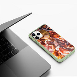 Чехол iPhone 11 Pro матовый Священный сосуд Секи, цвет: 3D-салатовый — фото 2