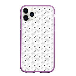 Чехол iPhone 11 Pro матовый JUDO, цвет: 3D-фиолетовый
