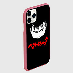 Чехол iPhone 11 Pro матовый Берсерк красная надпись, цвет: 3D-малиновый — фото 2