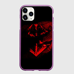 Чехол iPhone 11 Pro матовый Берсерк манга, цвет: 3D-фиолетовый