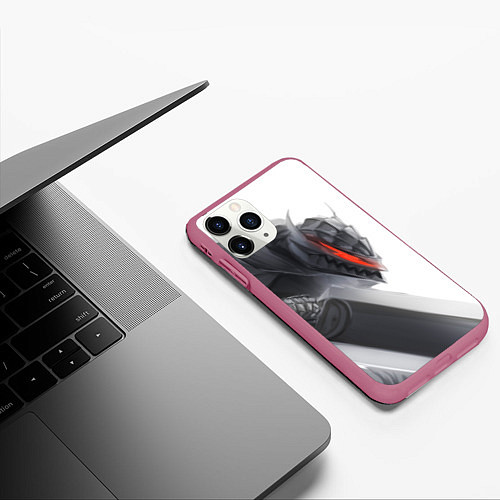 Чехол iPhone 11 Pro матовый Anime Berserk / 3D-Малиновый – фото 3