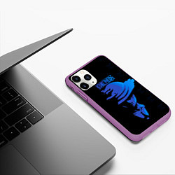 Чехол iPhone 11 Pro матовый Манки Д Луффи One Piece, цвет: 3D-фиолетовый — фото 2