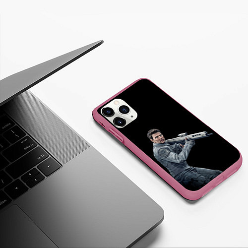 Чехол iPhone 11 Pro матовый Том Круз / 3D-Малиновый – фото 3