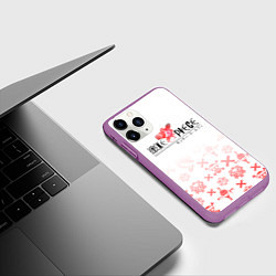 Чехол iPhone 11 Pro матовый One Piece резиновый Луффи, цвет: 3D-фиолетовый — фото 2