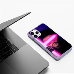 Чехол iPhone 11 Pro матовый The Weeknd - Blinding Lights, цвет: 3D-светло-сиреневый — фото 2