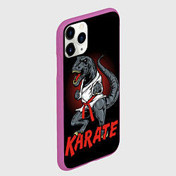 Чехол iPhone 11 Pro матовый KARATE T-REX, цвет: 3D-фиолетовый — фото 2