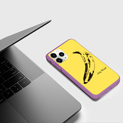 Чехол iPhone 11 Pro матовый Энди Уорхол - Банан, цвет: 3D-фиолетовый — фото 2