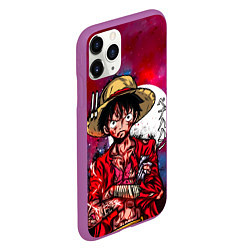 Чехол iPhone 11 Pro матовый Луффи One Piece Большой куш, цвет: 3D-фиолетовый — фото 2