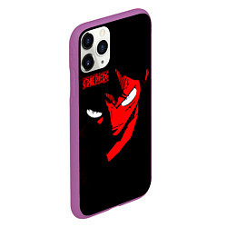 Чехол iPhone 11 Pro матовый Взгляд Луффи One Piece, цвет: 3D-фиолетовый — фото 2