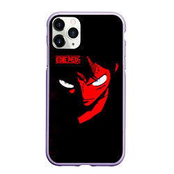 Чехол iPhone 11 Pro матовый Взгляд Луффи One Piece, цвет: 3D-светло-сиреневый