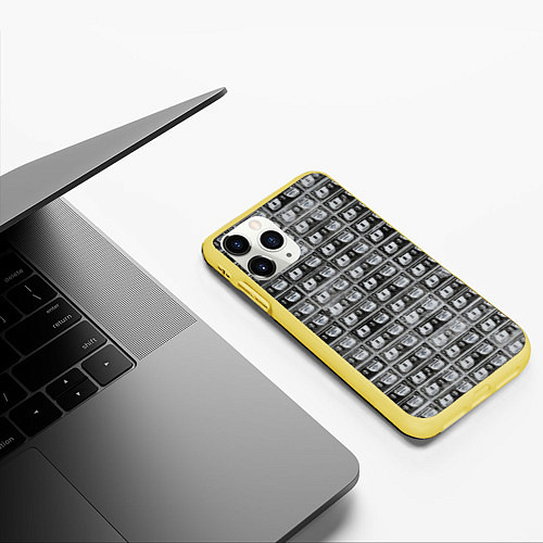 Чехол iPhone 11 Pro матовый Энди Уорхол 200 $-ых банкнот / 3D-Желтый – фото 3