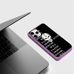Чехол iPhone 11 Pro матовый Боевой клич Железные войны, цвет: 3D-фиолетовый — фото 2
