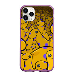 Чехол iPhone 11 Pro матовый Nessy, цвет: 3D-фиолетовый