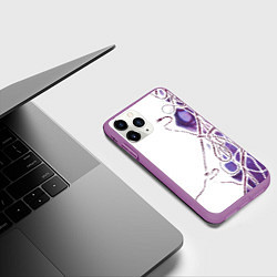 Чехол iPhone 11 Pro матовый Фиолетовые нити, цвет: 3D-фиолетовый — фото 2