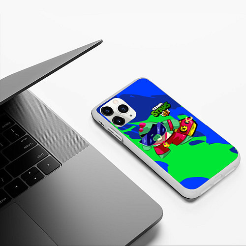 Чехол iPhone 11 Pro матовый Базз Buzz Brawl Stars / 3D-Белый – фото 3