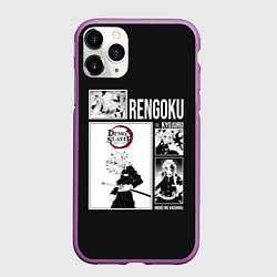 Чехол iPhone 11 Pro матовый Rengoku, цвет: 3D-фиолетовый