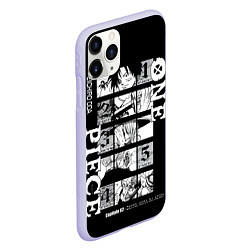 Чехол iPhone 11 Pro матовый ONE PIECE Главные герои, цвет: 3D-светло-сиреневый — фото 2