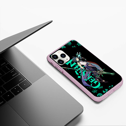 Чехол iPhone 11 Pro матовый XIAO GENSHIN IMPACT / 3D-Розовый – фото 3