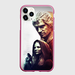 Чехол iPhone 11 Pro матовый THE WITCHER ПЕРСОНАЖИ, цвет: 3D-малиновый