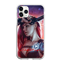 Чехол iPhone 11 Pro матовый CYBERPUNK ПАНКРОК, цвет: 3D-белый