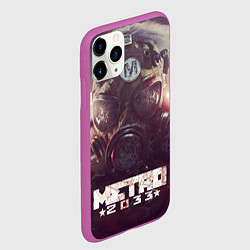 Чехол iPhone 11 Pro матовый MERTO 2033 ПРОТИВОГАЗ, цвет: 3D-фиолетовый — фото 2