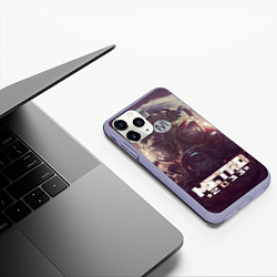 Чехол iPhone 11 Pro матовый MERTO 2033 ПРОТИВОГАЗ, цвет: 3D-светло-сиреневый — фото 2