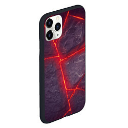 Чехол iPhone 11 Pro матовый ЛАВА ПОД ПЛИТОЙ, цвет: 3D-черный — фото 2