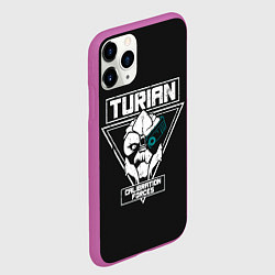 Чехол iPhone 11 Pro матовый Турианец, цвет: 3D-фиолетовый — фото 2