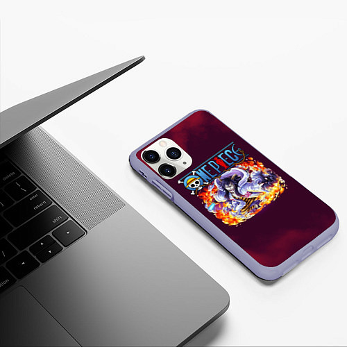 Чехол iPhone 11 Pro матовый Цезарь Клаун One Piece / 3D-Светло-сиреневый – фото 3