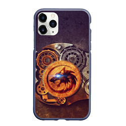Чехол iPhone 11 Pro матовый МЕХАНИЧЕСКИЙ ВОЛК, цвет: 3D-серый
