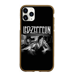Чехол iPhone 11 Pro матовый Led Zeppelin, цвет: 3D-коричневый