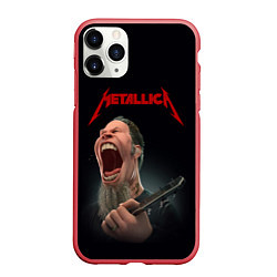 Чехол iPhone 11 Pro матовый James Alan Hetfield METALLICA Z, цвет: 3D-красный