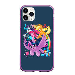 Чехол iPhone 11 Pro матовый Пони тим, цвет: 3D-фиолетовый