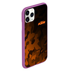 Чехол iPhone 11 Pro матовый KTM КТМ CAMO RACING, цвет: 3D-фиолетовый — фото 2