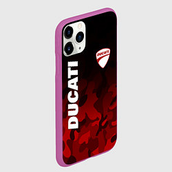 Чехол iPhone 11 Pro матовый DUCATI ДУКАТИ КАМУФЛЯЖ, цвет: 3D-фиолетовый — фото 2