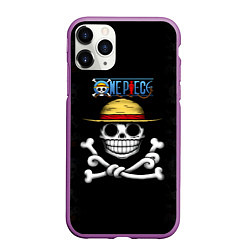 Чехол iPhone 11 Pro матовый Пираты Соломенной Шляпы One Piece, цвет: 3D-фиолетовый