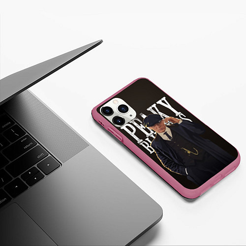 Чехол iPhone 11 Pro матовый Томас Шелби лидер ОК / 3D-Малиновый – фото 3