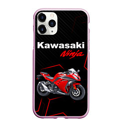 Чехол iPhone 11 Pro матовый KAWASAKI NINJA КАВАСАКИ, цвет: 3D-розовый