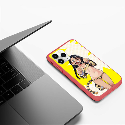 Чехол iPhone 11 Pro матовый Nagatoro / 3D-Красный – фото 3